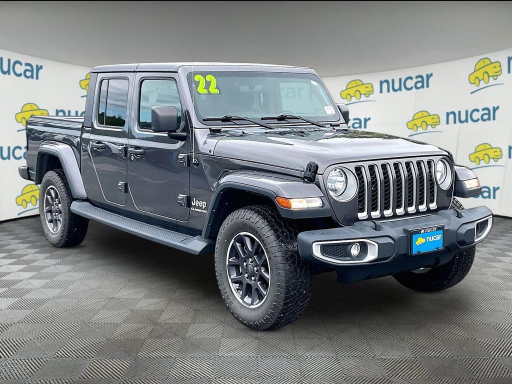 Gray 2022 Jeep Gladiator Pickup Truck Four-Wheel Drive 8-Speed Automatic
