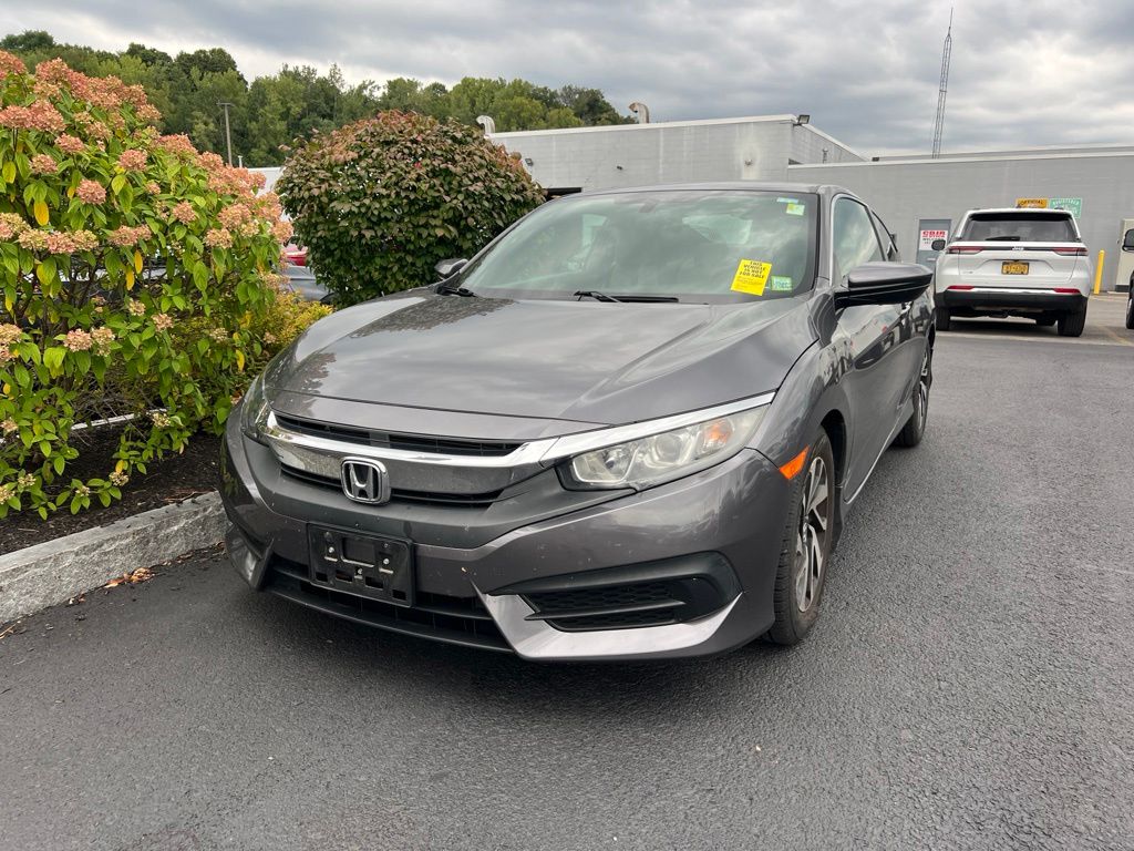 Gray 2016 Honda Civic Coupe Coupe Front-Wheel Drive Continuously Variable Transmission