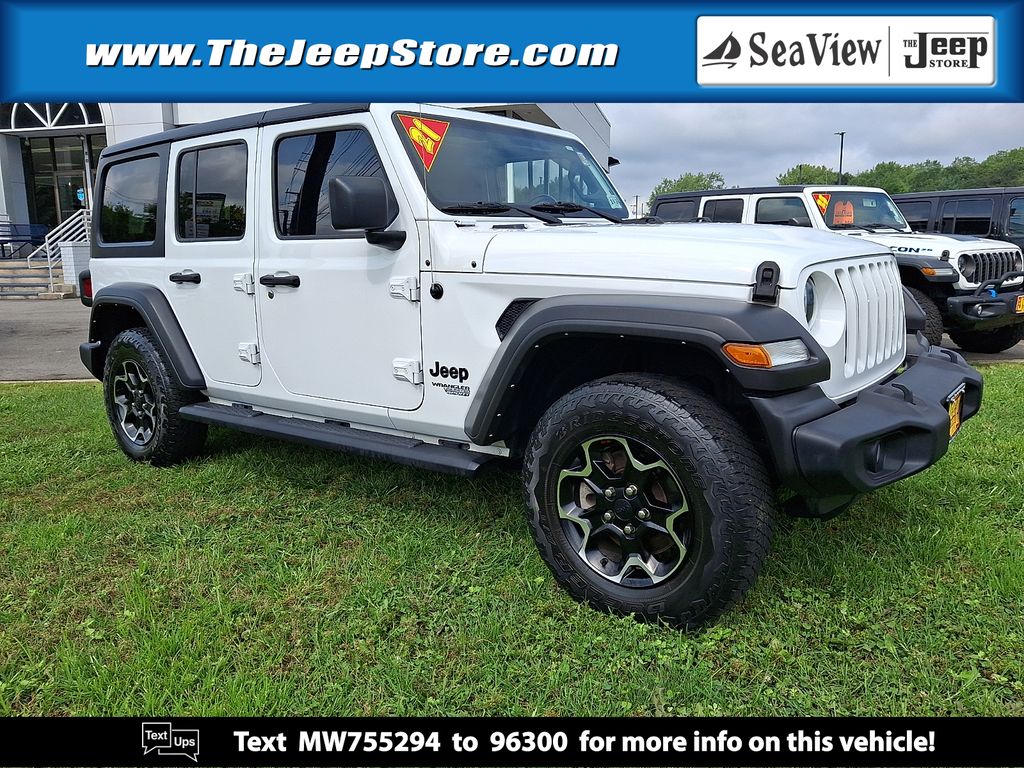 Bright White Clearcoat 2021 Jeep Wrangler SUV / Crossover Four-Wheel Drive 8-Speed Automatic