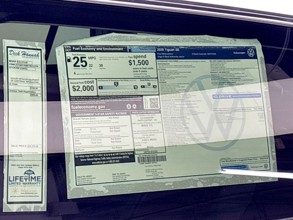 2026 Volkswagen Tiguan 2.0T SE