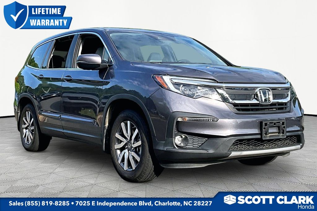 Gray (Modern Steel Metallic) 2021 Honda Pilot EX-L FWD SUV / Crossover Front-Wheel Drive 9-Speed Automatic
