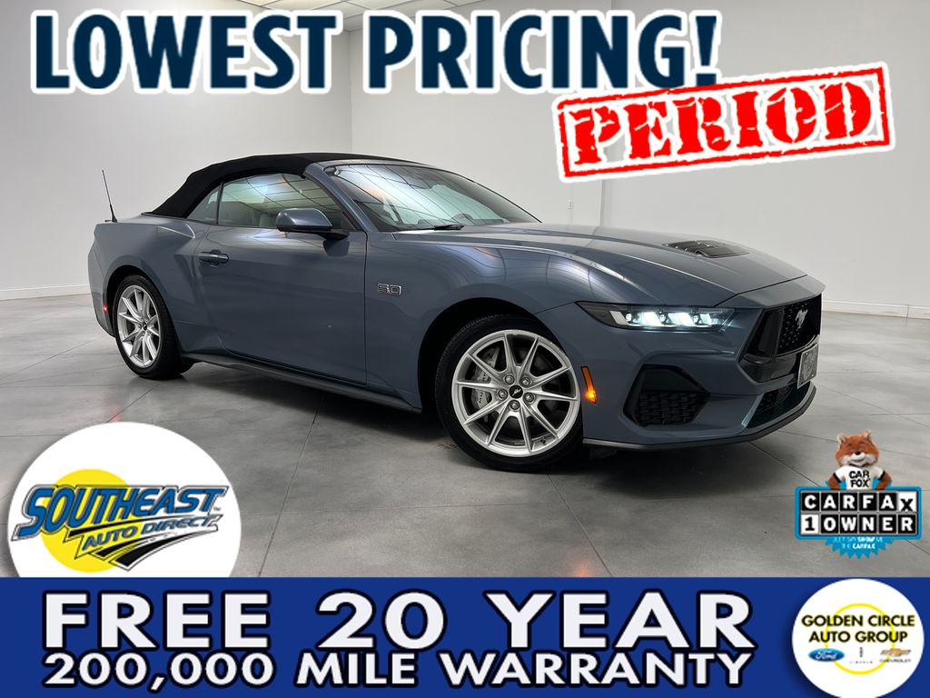 Vapor Blue 2024 Ford Mustang Convertible Rear-Wheel Drive Automatic