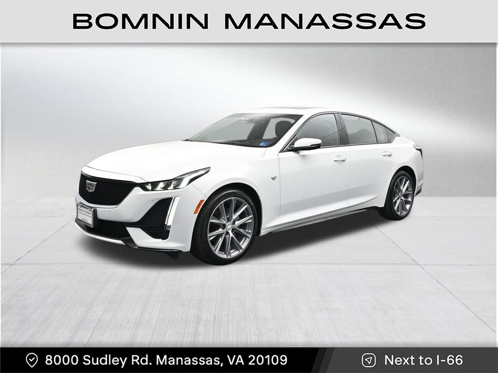 Summit White 2023 Cadillac CT5 Sport AWD Sedan All-Wheel Drive Automatic