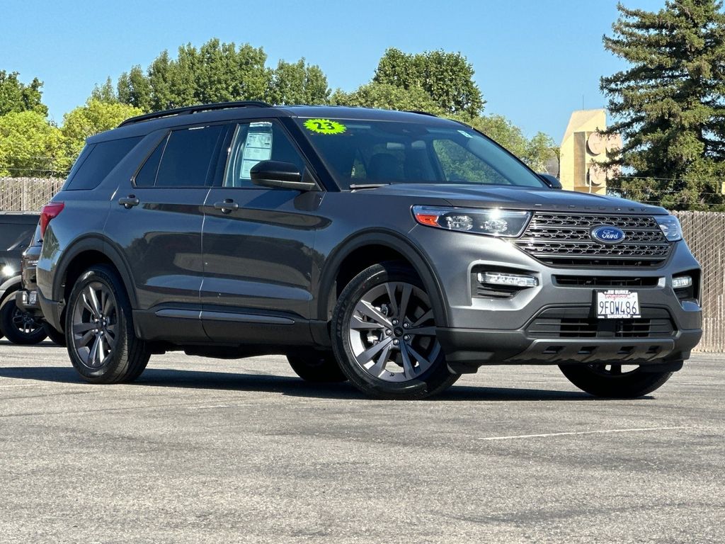 Gray Metallic 2023 Ford Explorer SUV / Crossover Rear-Wheel Drive Automatic