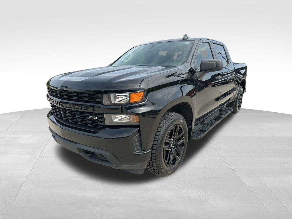 2021 Black Chevrolet Silverado 1500 Custom RWD Truck