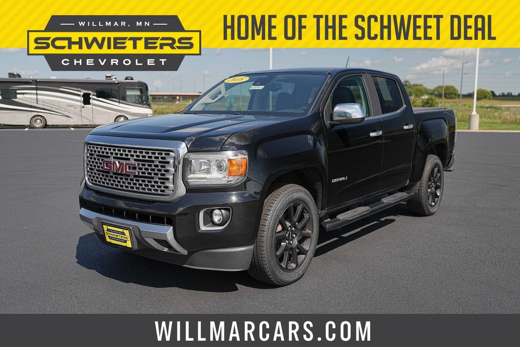 Onyx Black 2018 GMC Canyon Pickup Truck Four-Wheel Drive 8-Speed Automatic