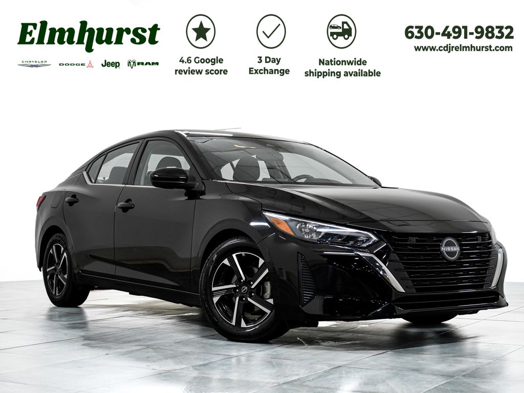 Super Black 2024 Nissan Sentra Sedan Front-Wheel Drive Continuously Variable Transmission