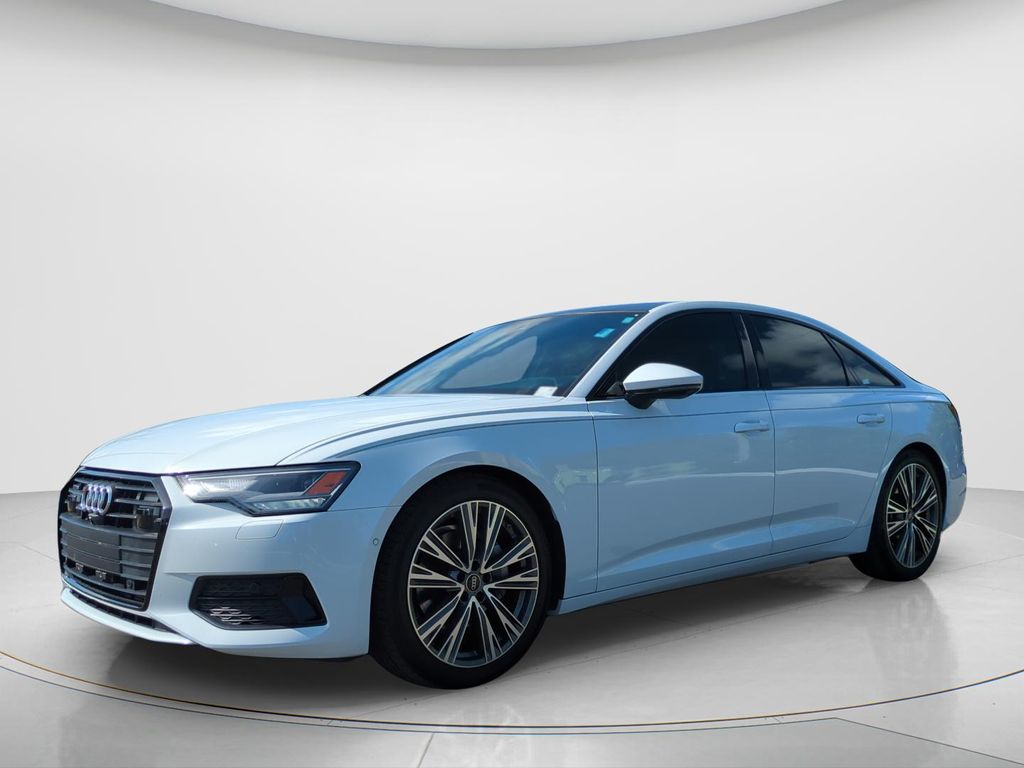 Glacier White 2023 Audi A6 quattro Premium Plus 45 TFSI Sedan All-Wheel Drive 7-Speed Automatic