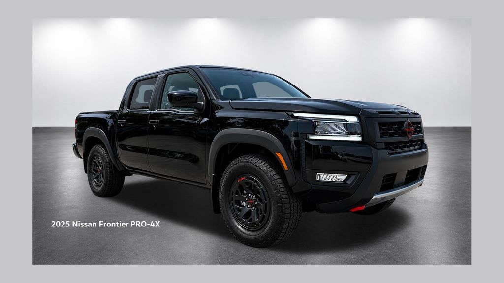 Super Black 2025 Nissan Frontier Pickup Truck Four-Wheel Drive 9-Speed Automatic Overdrive