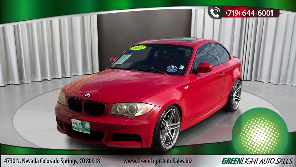 Crimson Red 2011 BMW 1 Series Coupe Rear-Wheel Drive 7-Speed Automatic