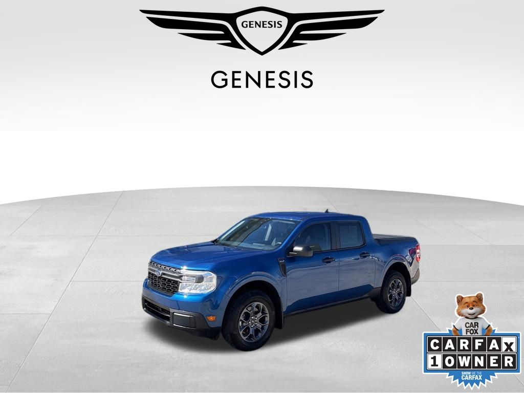 Blue Metallic 2024 Ford Maverick XLT SuperCrew FWD Pickup Truck Front-Wheel Drive Continuously Variable Transmission