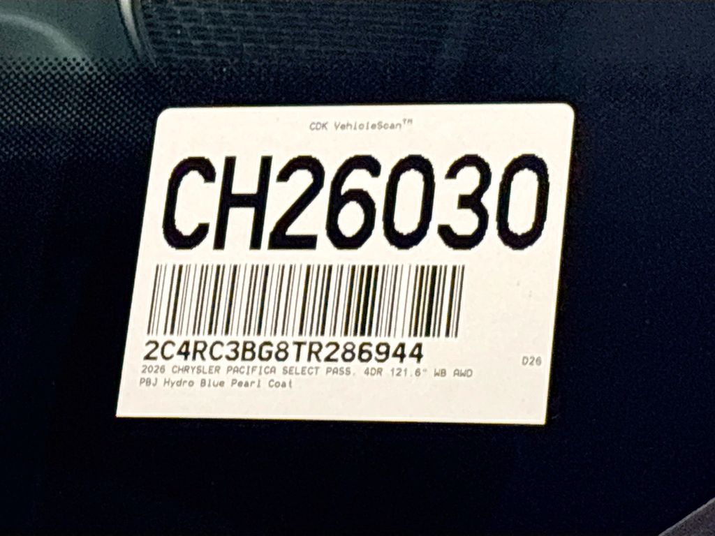 2026 Chrysler Pacifica Select