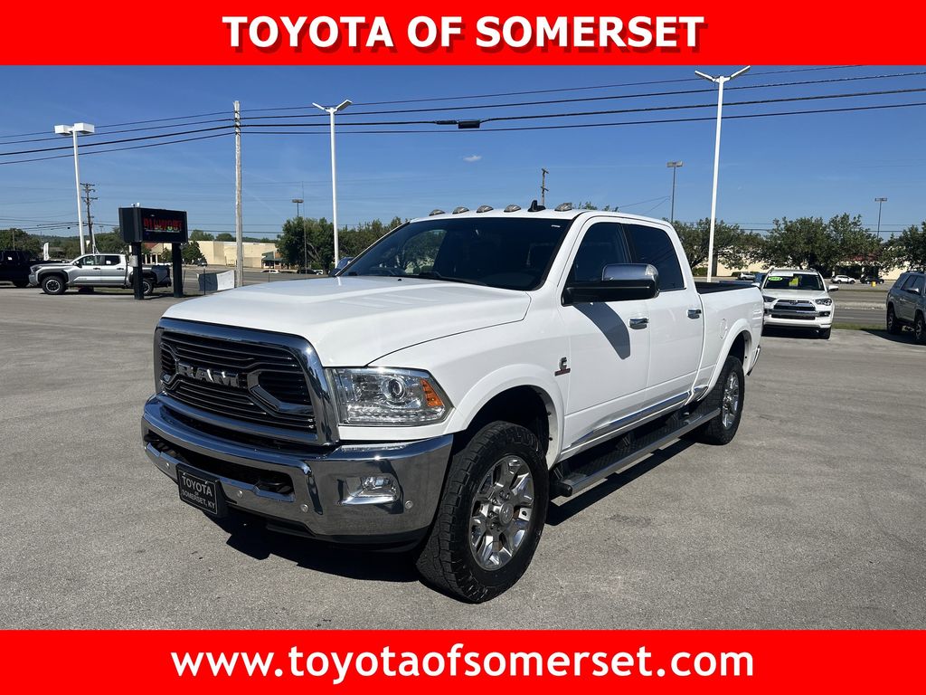 Bright White Clearcoat 2018 RAM 3500 Laramie Limited Crew Cab 4WD Pickup Truck Four-Wheel Drive 6-Speed Automatic