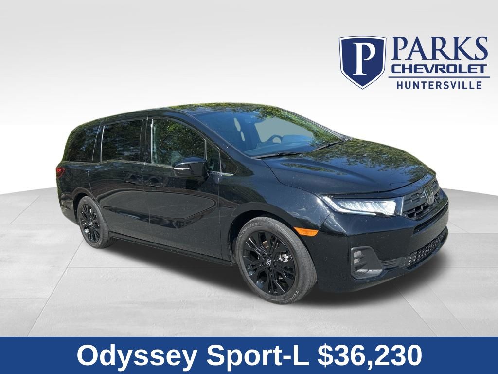 Crystal Black Pearl 2025 Honda Odyssey Sport-L FWD Minivan Front-Wheel Drive 10-Speed Automatic