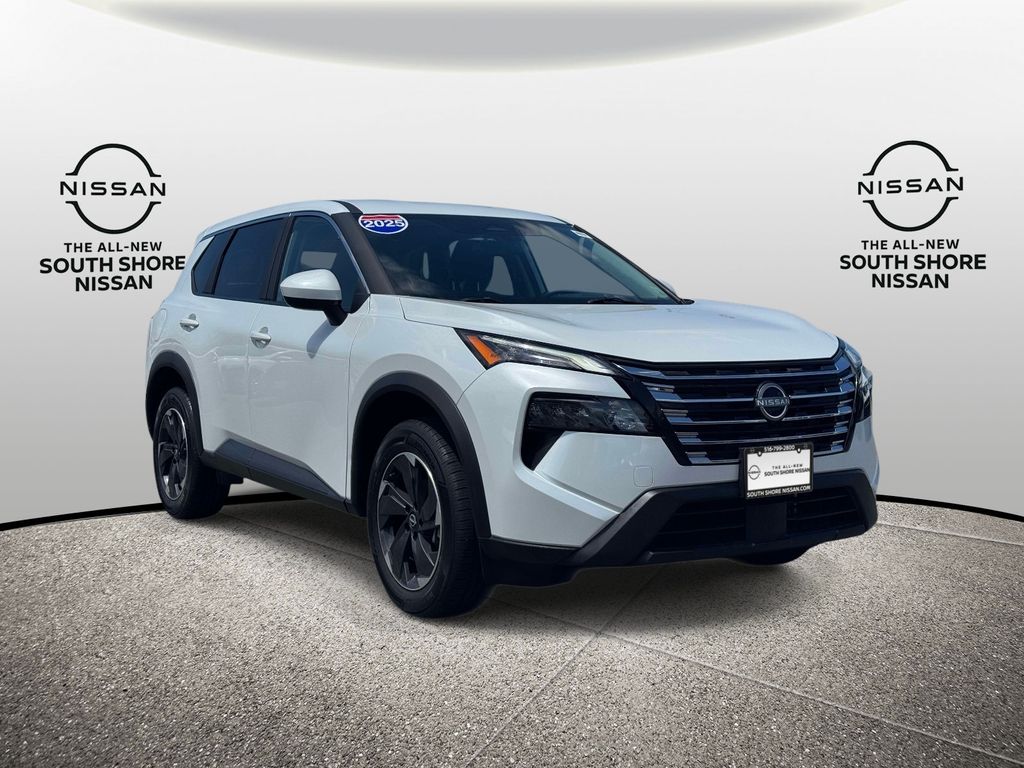 White Pearl 2025 Nissan Rogue SV AWD SUV / Crossover All-Wheel Drive Continuously Variable Transmission