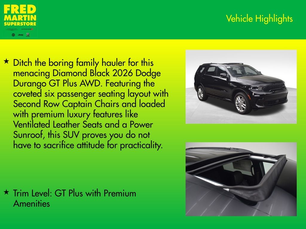 new 2026 Dodge Durango car, priced at $43,868