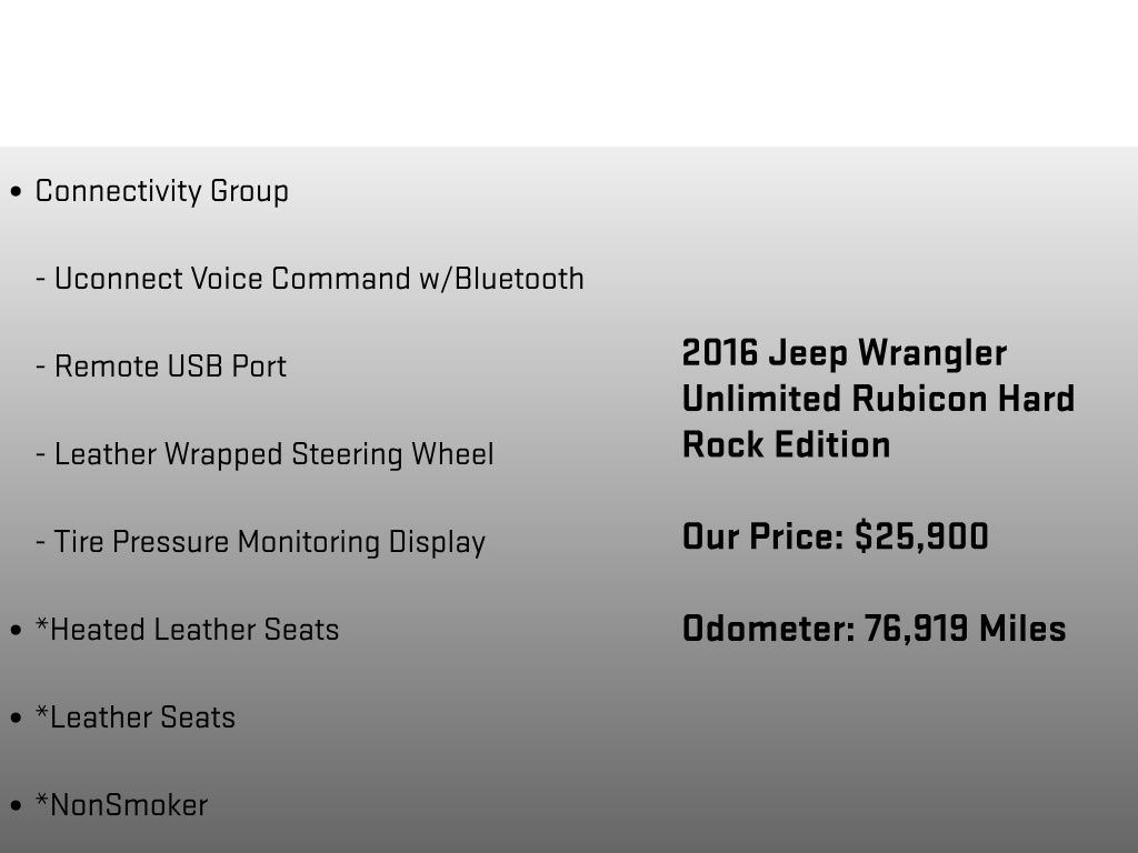 2016 Jeep Wrangler Unlimited Rubicon Gray at Bob Ruth Ford