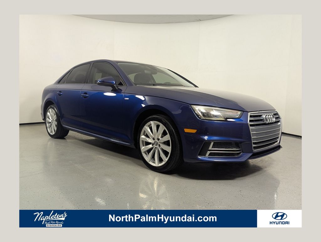 Moonlight Blue Metallic 2018 Audi A4 2.0 TFSI ultra Premium FWD Sedan Front-Wheel Drive 7-Speed Automatic