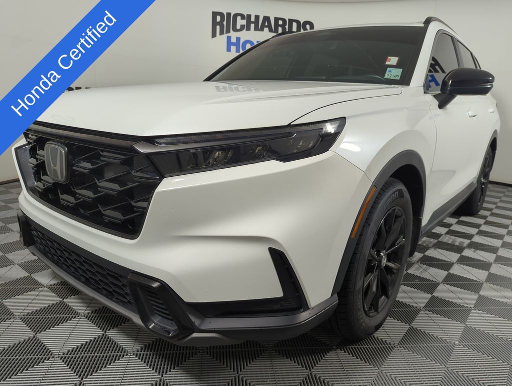 Platinum White Pearl 2024 Honda CR-V Hybrid Sport-L FWD SUV / Crossover Front-Wheel Drive Continuously Variable Transmission