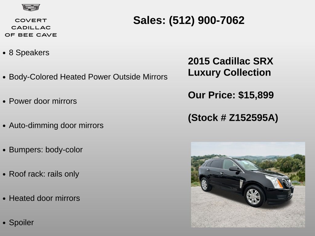 Used Car 2015 Cadillac Srx  Luxury For Sale Under $20,000 In Austin, Texas