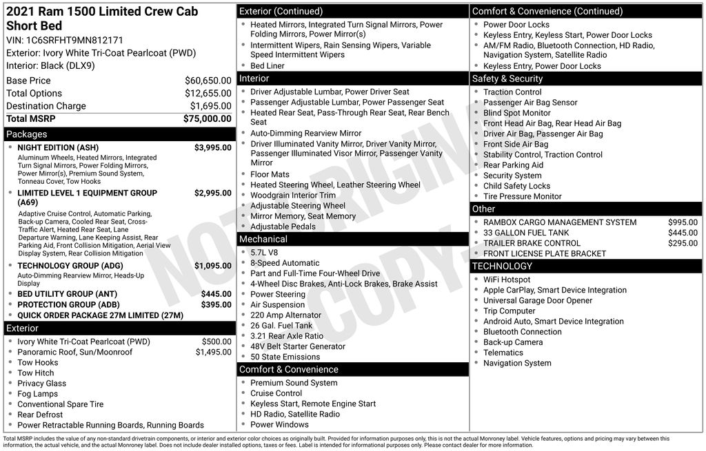 Used 2021 Off-white Ram Limited image 5