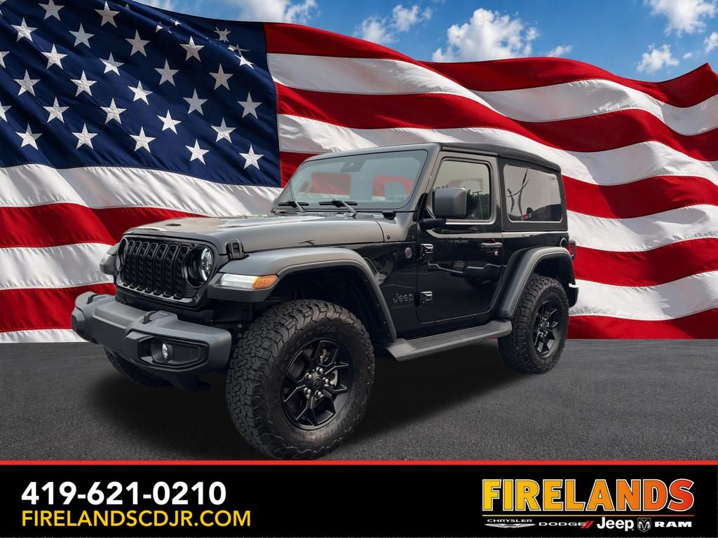 Black Clearcoat 2024 Jeep Wrangler SUV / Crossover Four-Wheel Drive 8-Speed Automatic