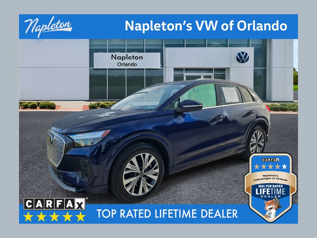 Blue Metallic 2023 Audi Q4 e-tron Premium Plus 40 SUV / Crossover Rear-Wheel Drive Automatic