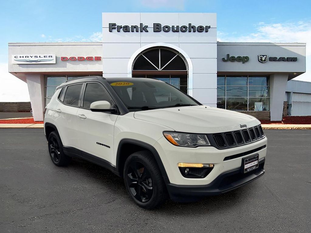 White Clearcoat 2020 Jeep Compass Altitude 4WD SUV / Crossover Four-Wheel Drive 9-Speed Automatic