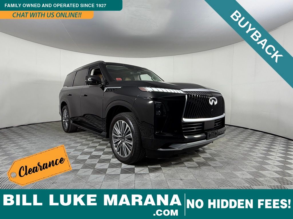 Black Obsidian 2025 INFINITI QX80 Luxe 4WD SUV / Crossover All-Wheel Drive 9-Speed Automatic