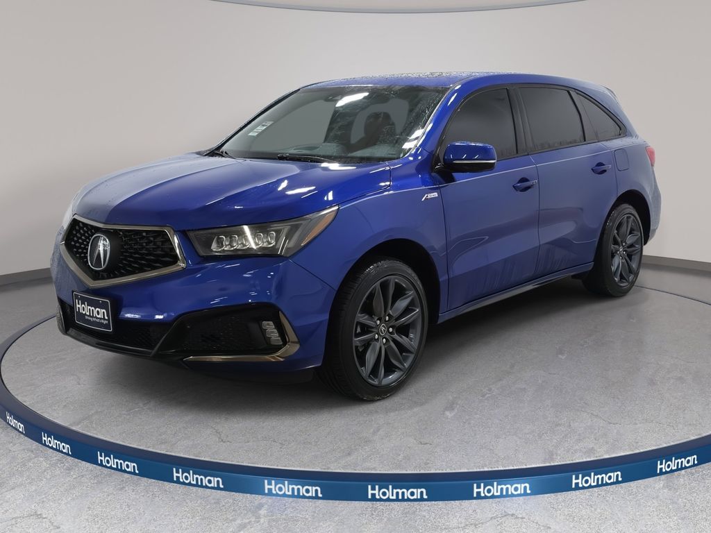 Blue 2019 Acura MDX SH-AWD with Technology and A-SPEC Package SUV / Crossover All-Wheel Drive 9-Speed Automatic