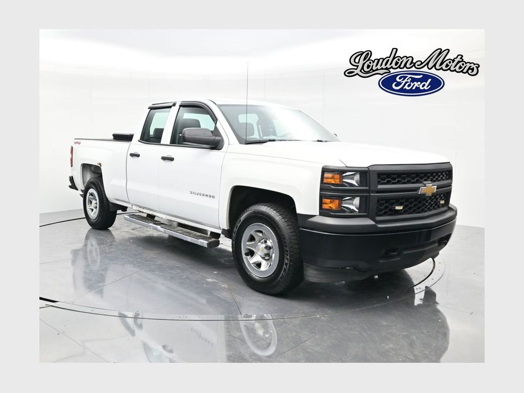 Summit White 2015 Chevrolet Silverado 1500 LS Double Cab 4WD Pickup Truck Four-Wheel Drive 6-Speed Automatic Overdrive