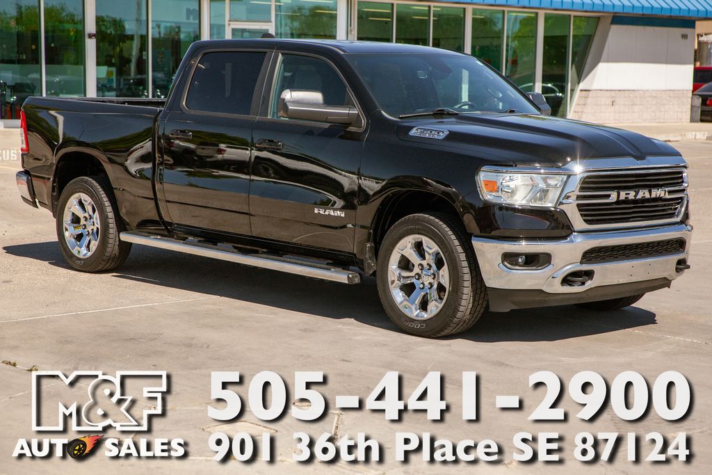 Diamond Black Crystal Pearlcoat 2021 RAM 1500 Pickup Truck Four-Wheel Drive 8-Speed Automatic