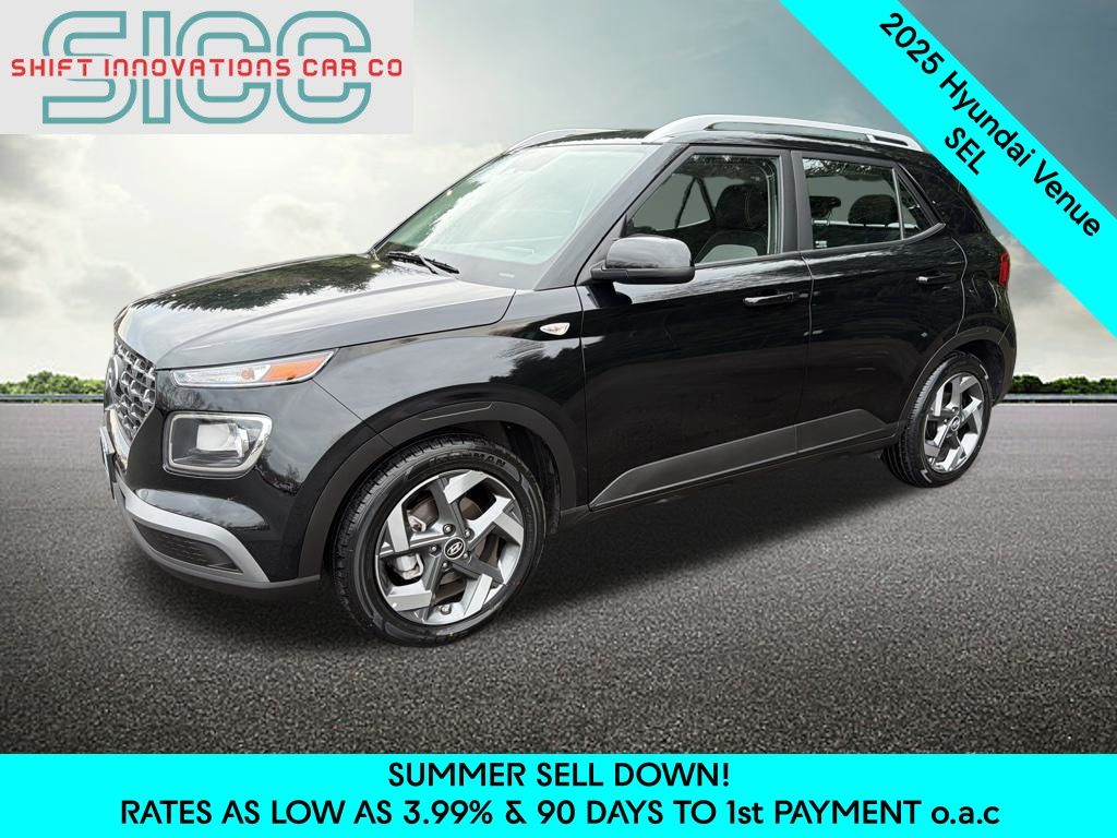 Onyx Black 2025 Hyundai Venue SUV / Crossover Front-Wheel Drive Continuously Variable Transmission