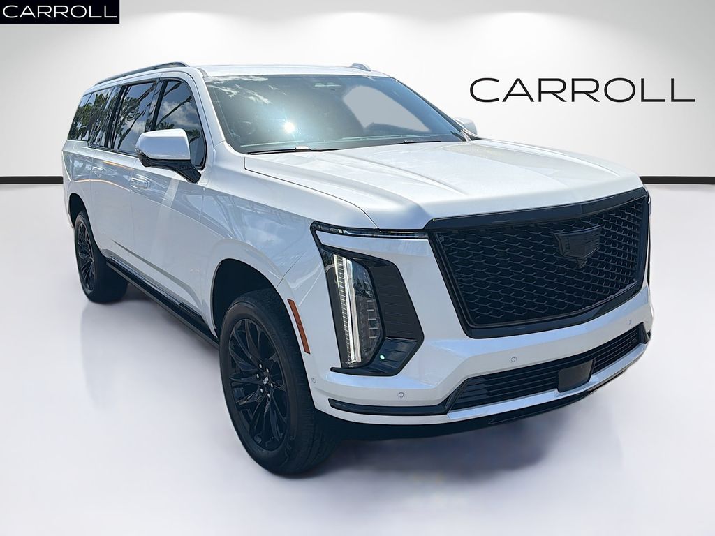 Crystal White Tricoat 2025 Cadillac Escalade ESV SUV / Crossover Four-Wheel Drive Automatic