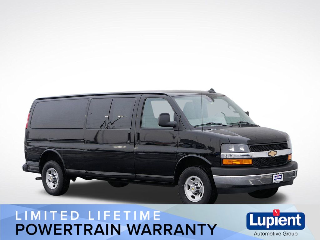 Black 2025 Chevrolet Express 3500 LT Extended RWD Van Rear-Wheel Drive 8-Speed Automatic Overdrive