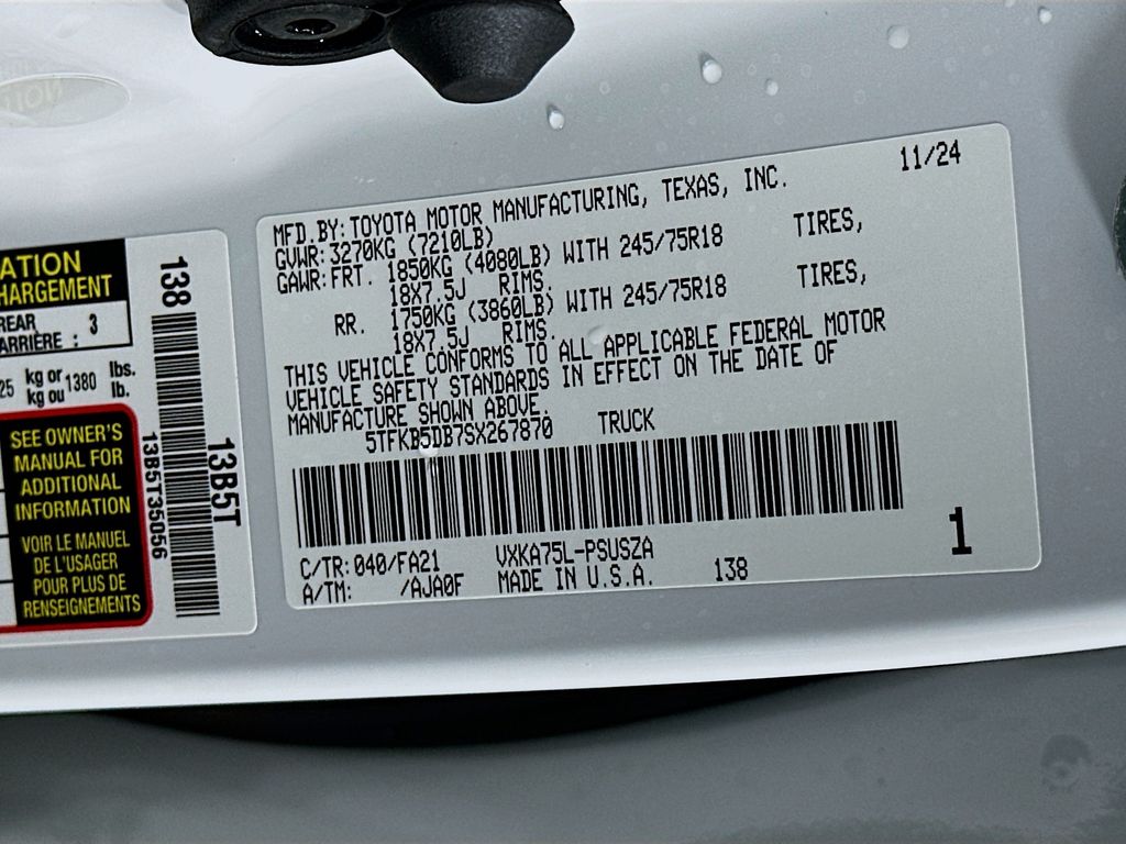 2025 Toyota Tundra SR 32