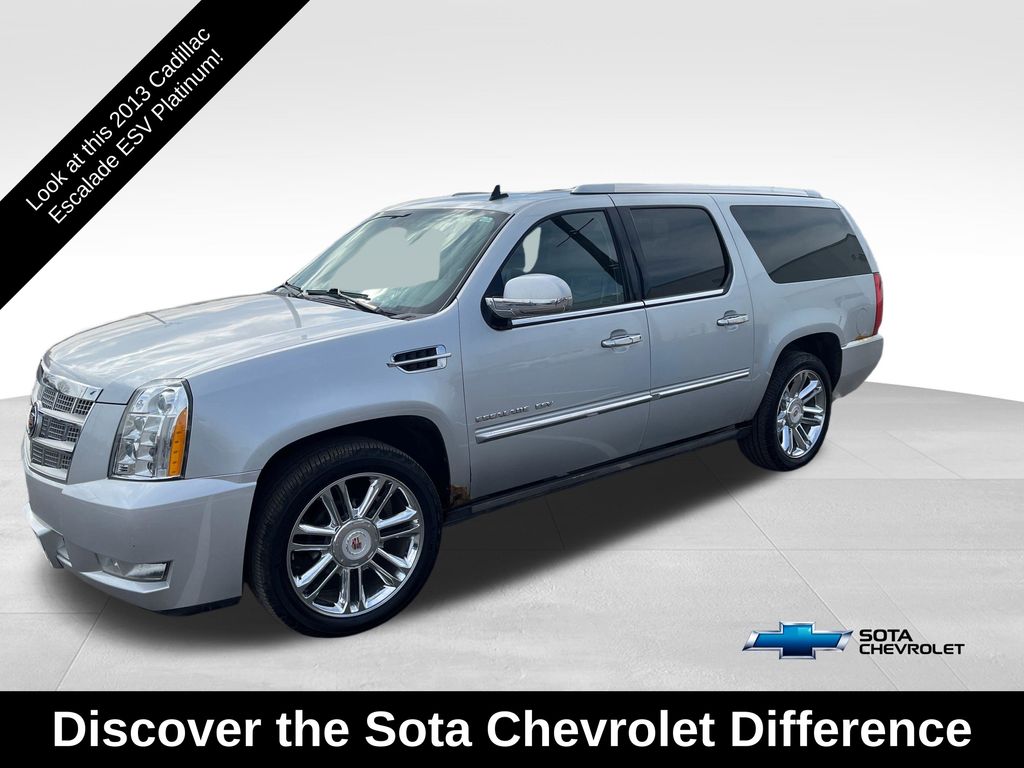 Radiant Silver Metallic 2013 Cadillac Escalade ESV Platinum 4WD SUV / Crossover All-Wheel Drive 6-Speed Automatic Overdrive