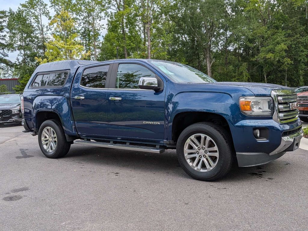 Blue Emerald Metallic 2019 GMC Canyon Pickup Truck Four-Wheel Drive 8-Speed Automatic