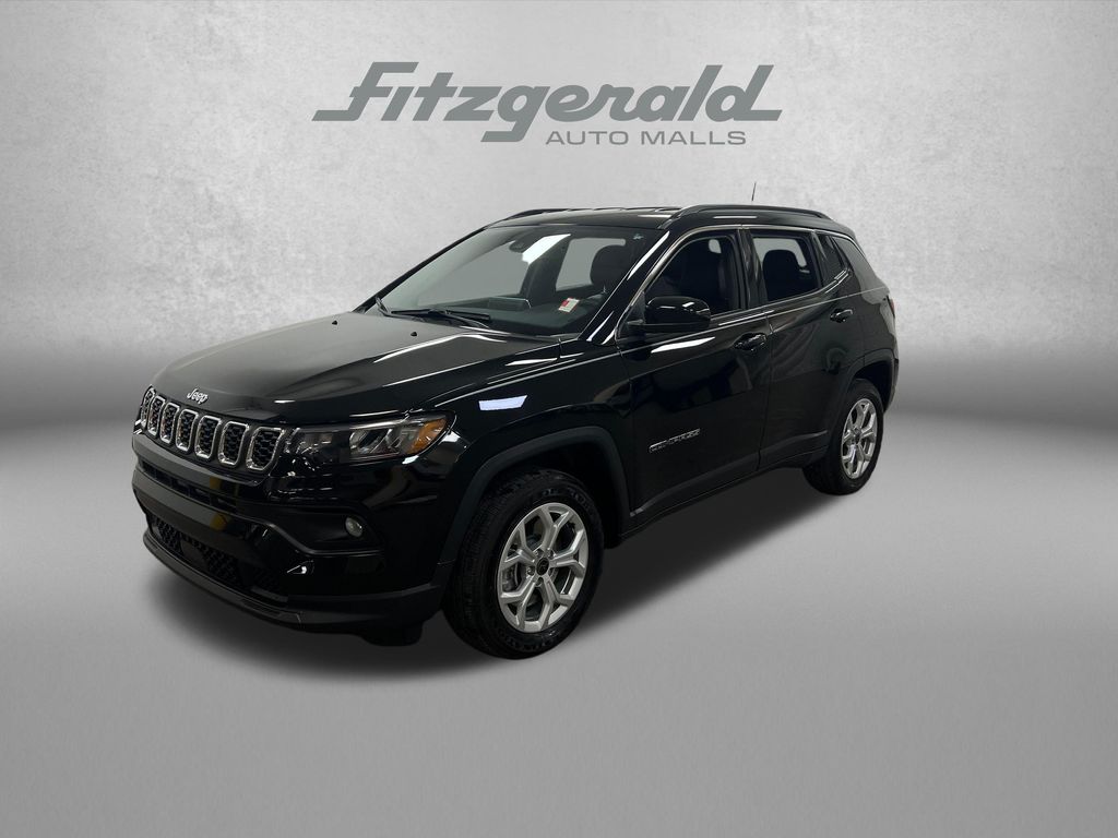 Diamond Black Crystal Pearlcoat 2025 Jeep Compass SUV / Crossover Four-Wheel Drive 8-Speed Automatic
