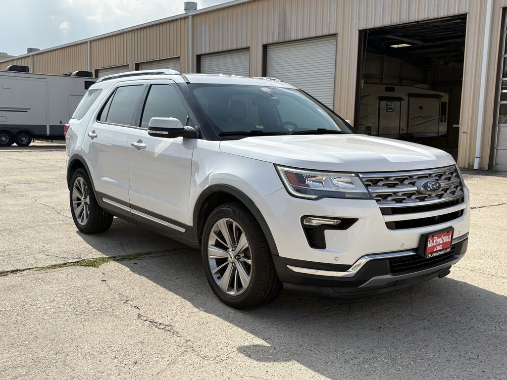 2018 Ford Explorer Limited White at Cook Ford