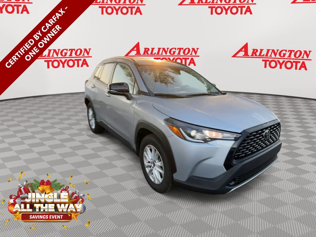 Certified 2025 Toyota Corolla Cross LE with VIN 7MUCAAAGXSV118509 for sale in Northfield, Minnesota