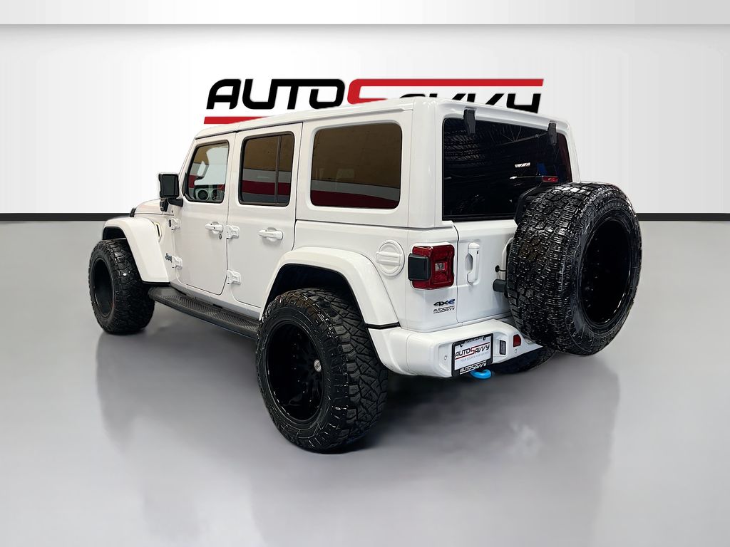 Used 2021 Bright White Clearcoat Jeep Unlimited Sahara High Altitude 4xe image 5