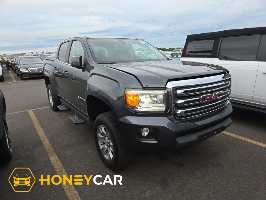 Cyber Gray Metallic 2016 GMC Canyon SLE Crew Cab 4WD Pickup Truck Four-Wheel Drive 6-Speed Automatic