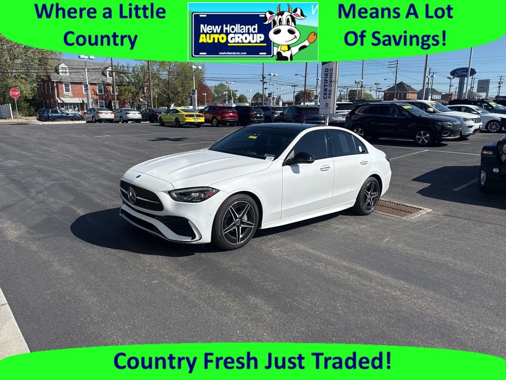 Polar White 2024 Mercedes-Benz C-Class C 300 4MATIC Sedan All-Wheel Drive 9-Speed Automatic