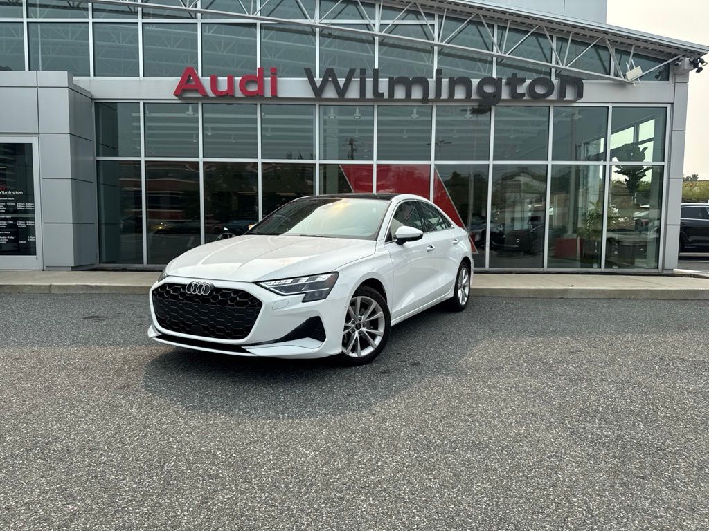 Arkona White 2025 Audi A3 Sedan All-Wheel Drive 7-Speed Automatic