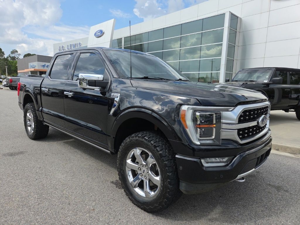 Agate Black Metallic 2023 Ford F-150 Platinum SuperCrew 4WD Pickup Truck Four-Wheel Drive Automatic