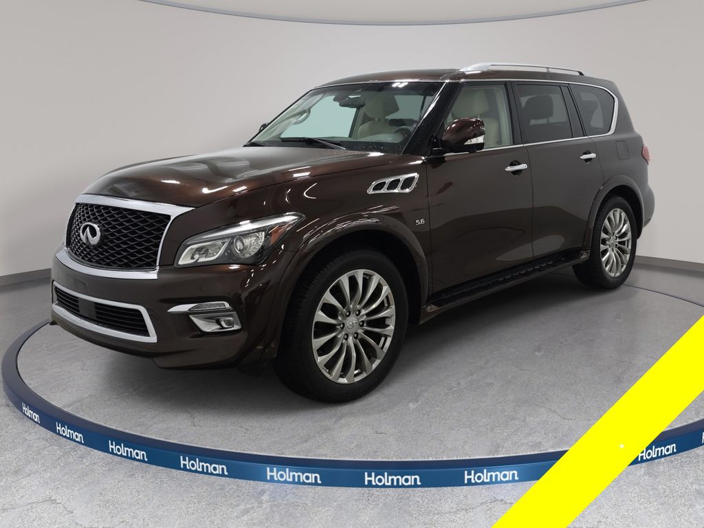 Mocha Almond 2017 INFINITI QX80 4WD SUV / Crossover All-Wheel Drive 7-Speed Automatic