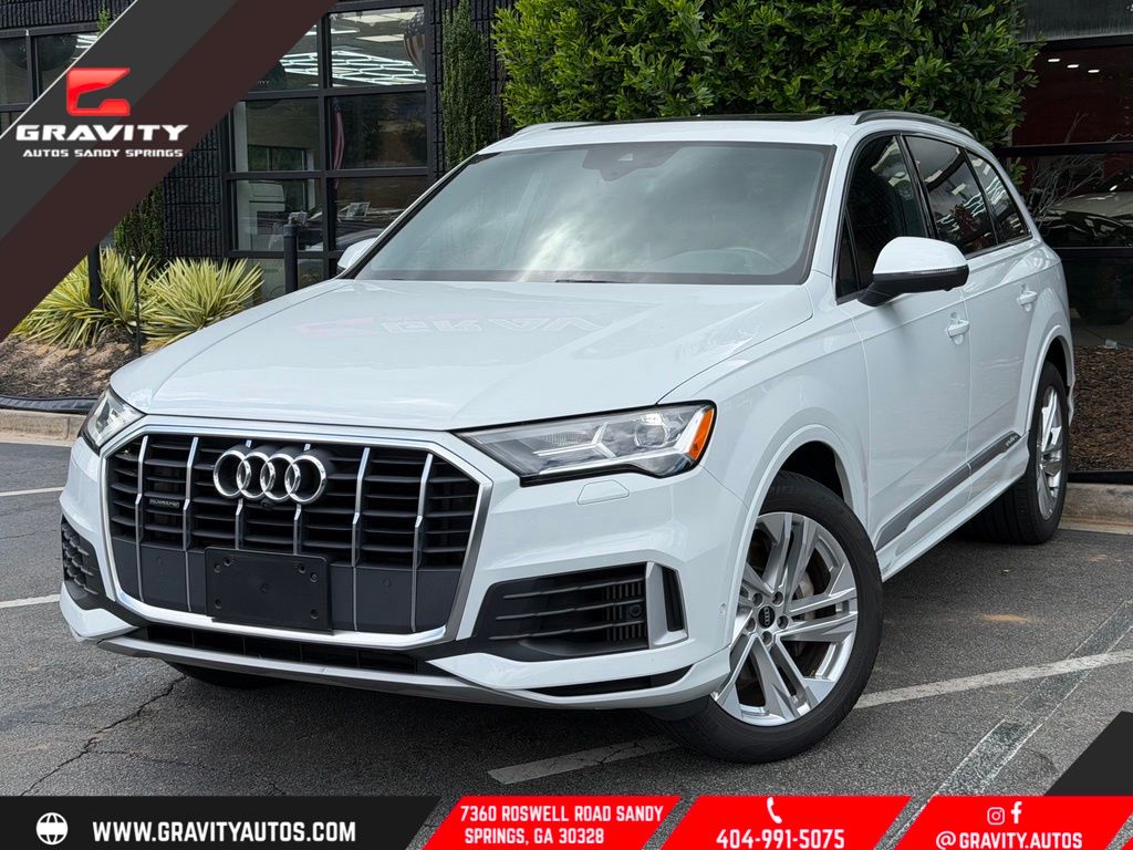 Glacier White 2021 Audi Q7 SUV / Crossover All-Wheel Drive 8-Speed Automatic