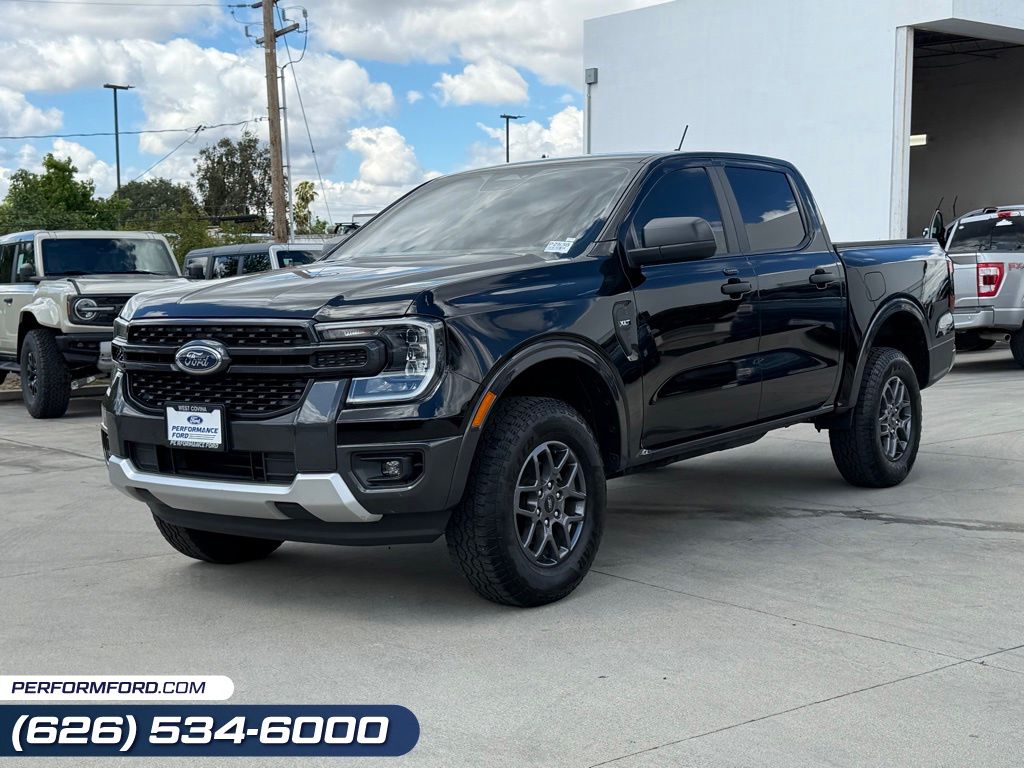 Shadow Black 2024 Ford Ranger XLT SuperCrew RWD Pickup Truck 4X2 Automatic