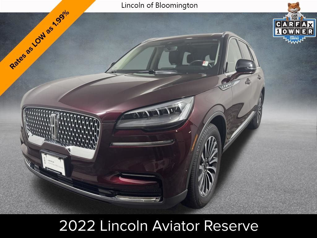 Red (Burgundy) 2022 Lincoln Aviator SUV / Crossover All-Wheel Drive Automatic